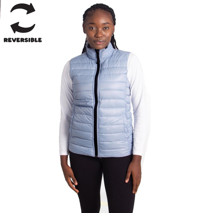 Imogene - Ladies Sleeveless  Reversible Puffer Lizzard apparel