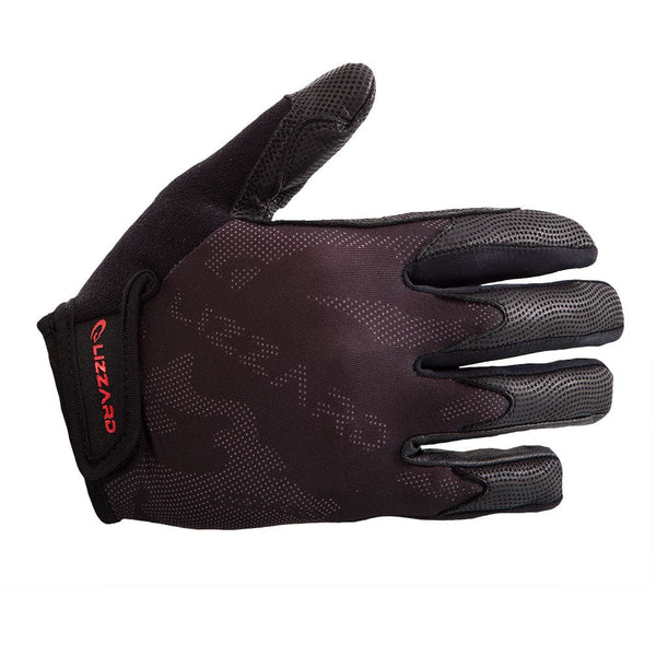 Kanga -Leather Long Finger Glove Lizzard accessories Black/Red / S