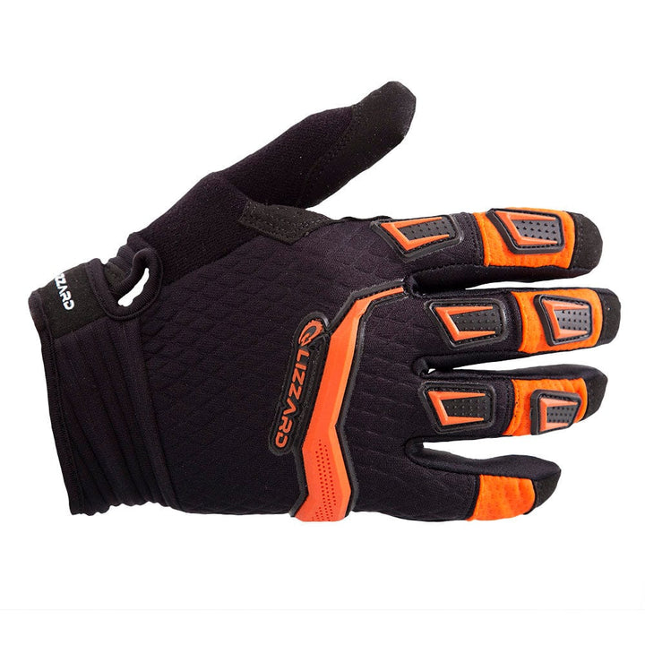 Knuckle -Neoprene Long Finger Glove Lizzard accessories Black/Orange / S