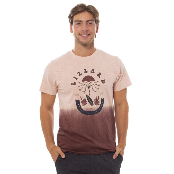 Koa - Mens S S Tee Lizzard apparel Cameo Rose / XS