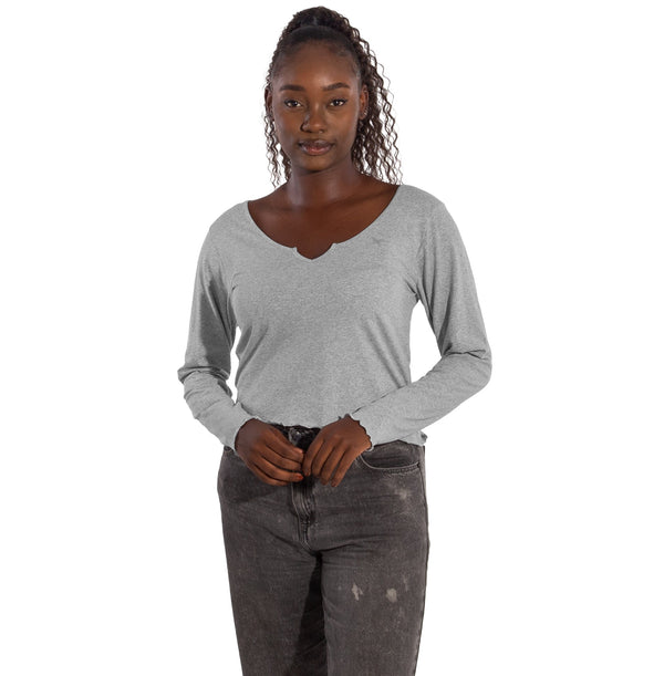 Milley - Ladies L/S Tee Lizzard apparel Light Grey / XS