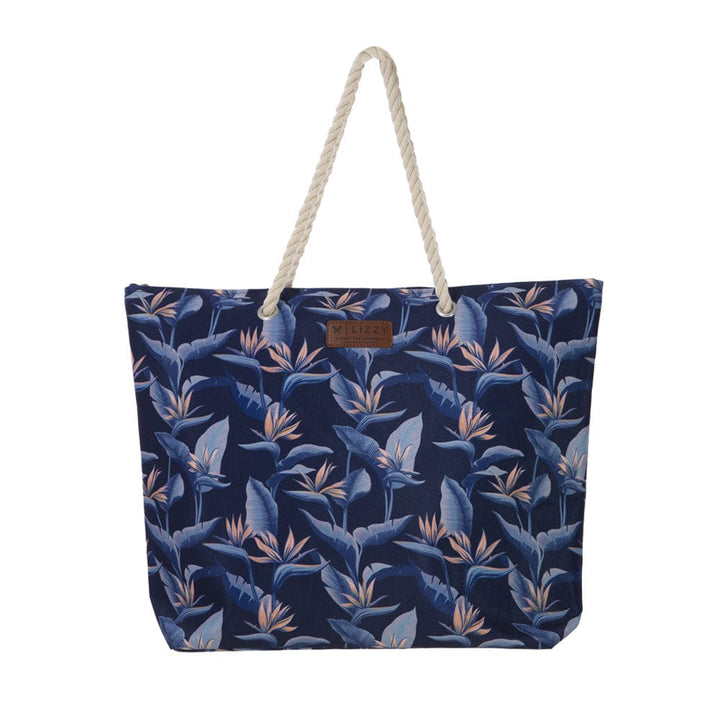 Nayte - Beach Bag Lizzard accessories Navy Floral / One Size