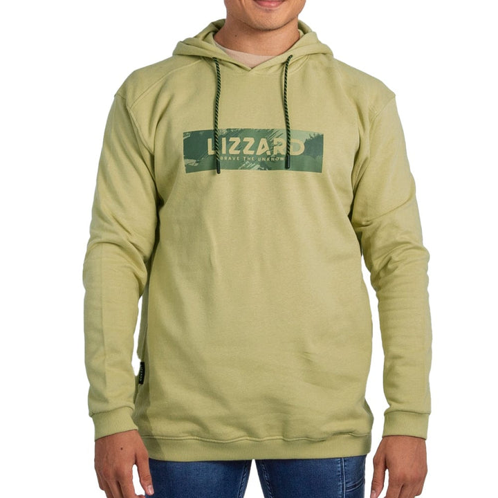 Poorun - Mens Hooded Pullover Lizzard apparel Sage Green / XS