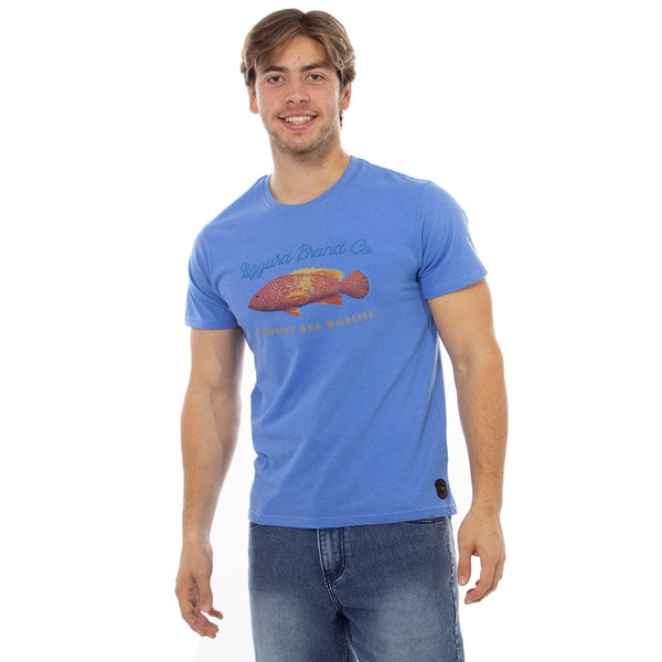 Quade - Mens S S Tee Lizzard apparel Blue / XS