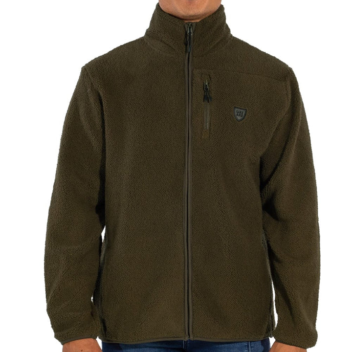 Rowles - Mens Zip -Thru Lizzard apparel Mushroom Brown / S