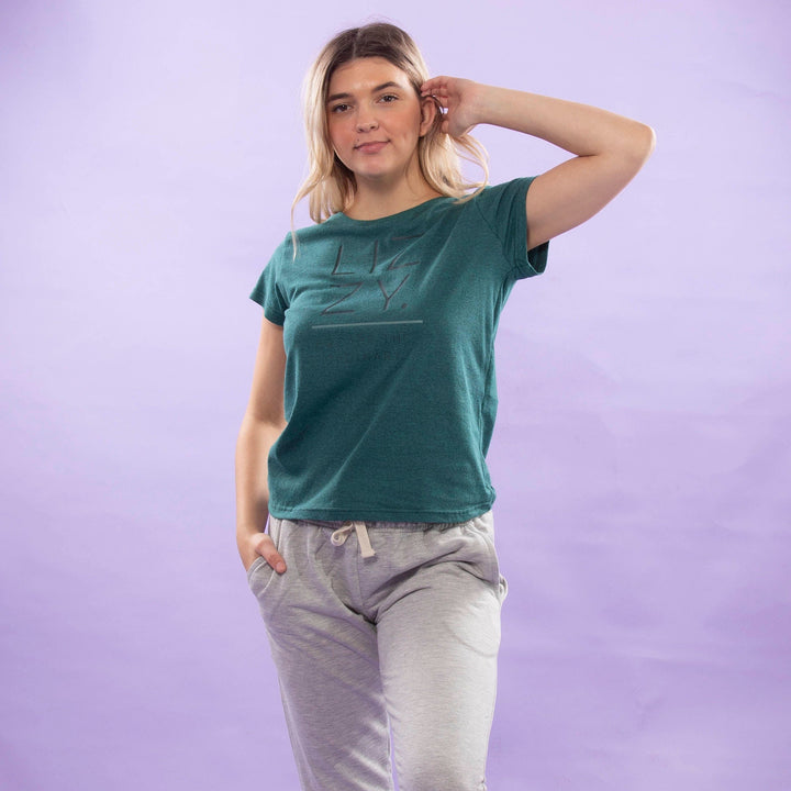 Sabine - Ladies S S Tee Lizzard apparel Teal Melange / XS