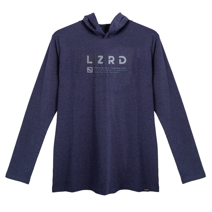 Yves - Teen Boys L/S Hooded Tee Lizzard apparel Navy / 6/7